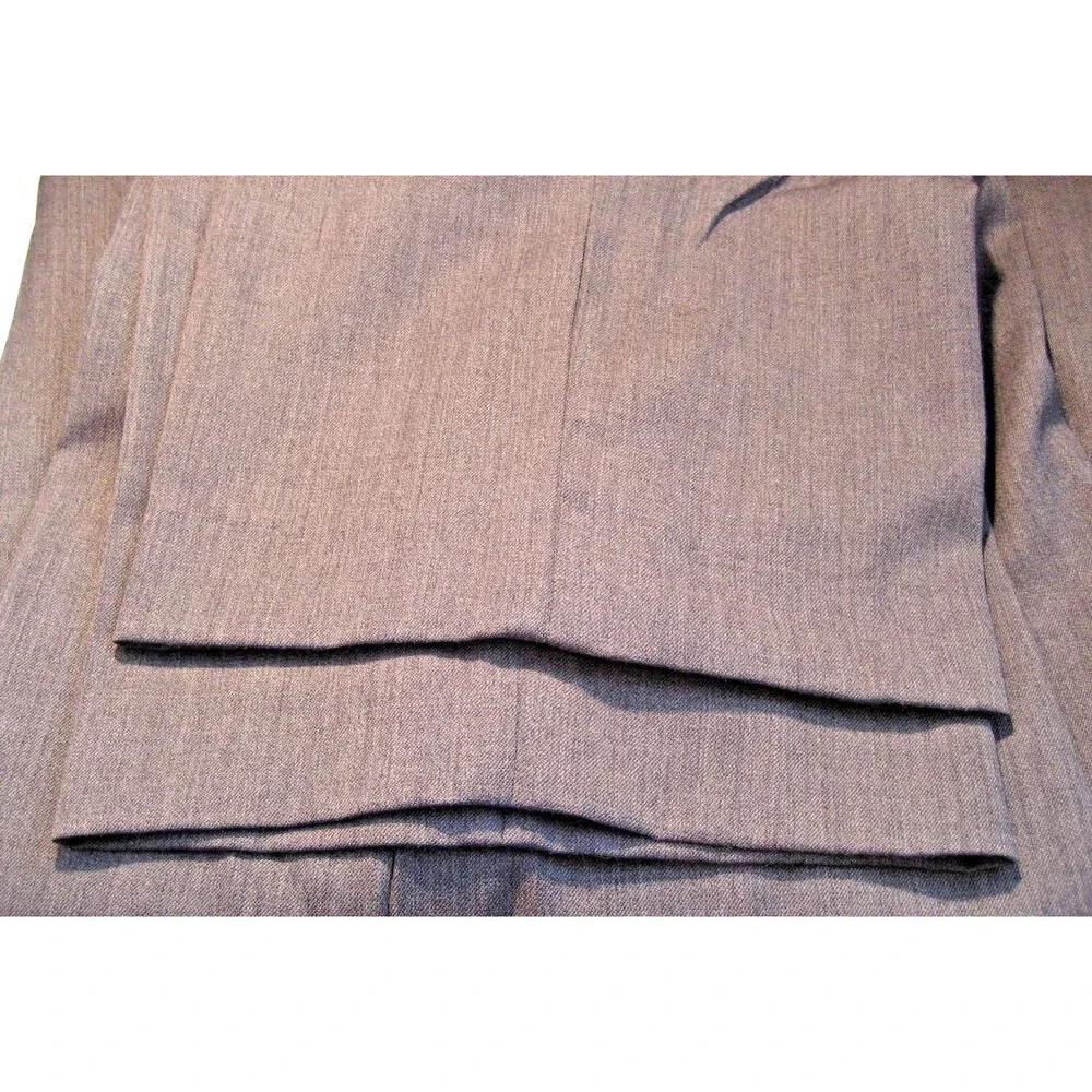 Mens Banana Republic Gray Wool Flat Front Casual Trousers sz 34x30